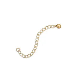 2" 14/20 Gold Filled Extender Chains with 4mm Bead End (Pack of 2)