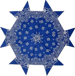 6 Pack 12 Pack Bandanas 2 Sides Printed 22inch Unisex Cowboy Kerchiefs