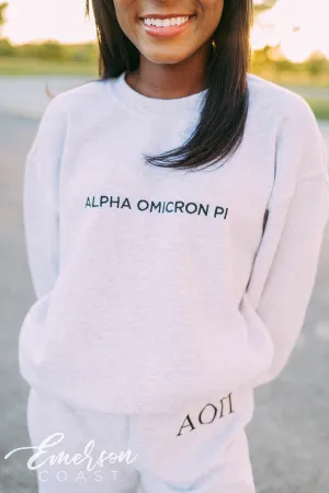 Alpha Omicron Pi PR Simple Crewneck