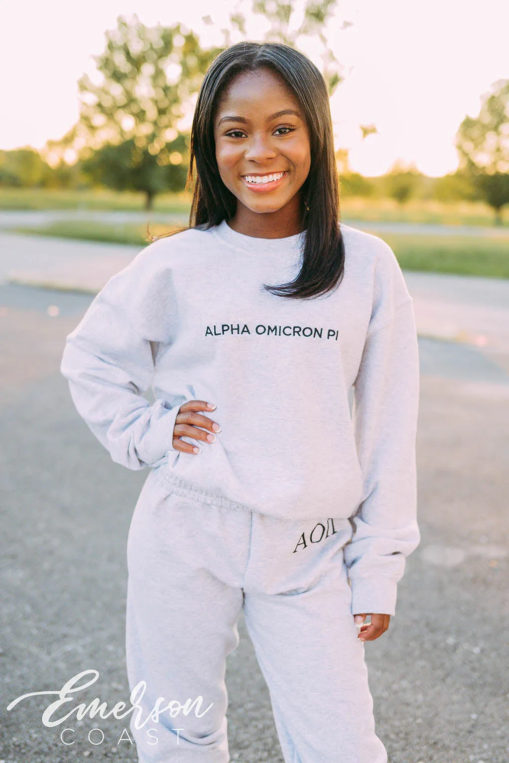 Alpha Omicron Pi PR Simple Crewneck