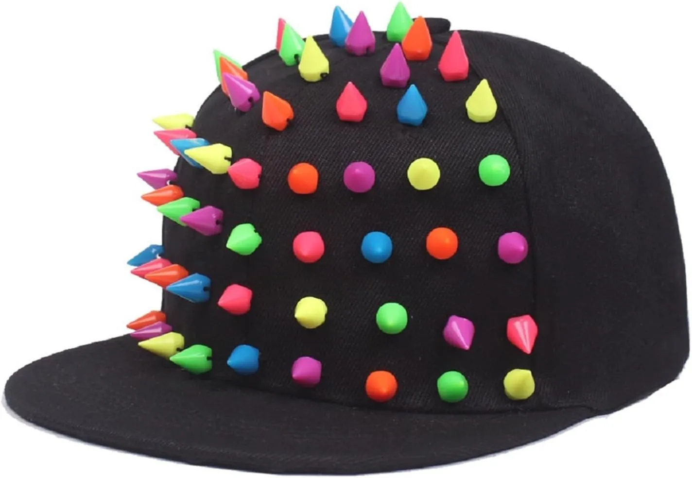 BAIMORE Unisex Baseball Cap Rock Cool Hip Hop Studded Rivet Snapback Flat Cap Hat