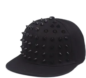 BAIMORE Unisex Baseball Cap Rock Cool Hip Hop Studded Rivet Snapback Flat Cap Hat