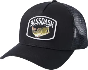 BASSDASH Trucker Hat Embroidered Patch Adjustable Baseball Cap Mesh Back Fishing Hat