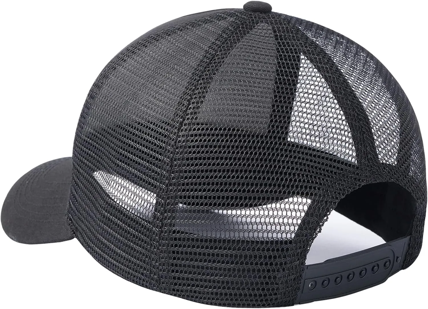 BASSDASH Trucker Hat Embroidered Patch Adjustable Baseball Cap Mesh Back Fishing Hat