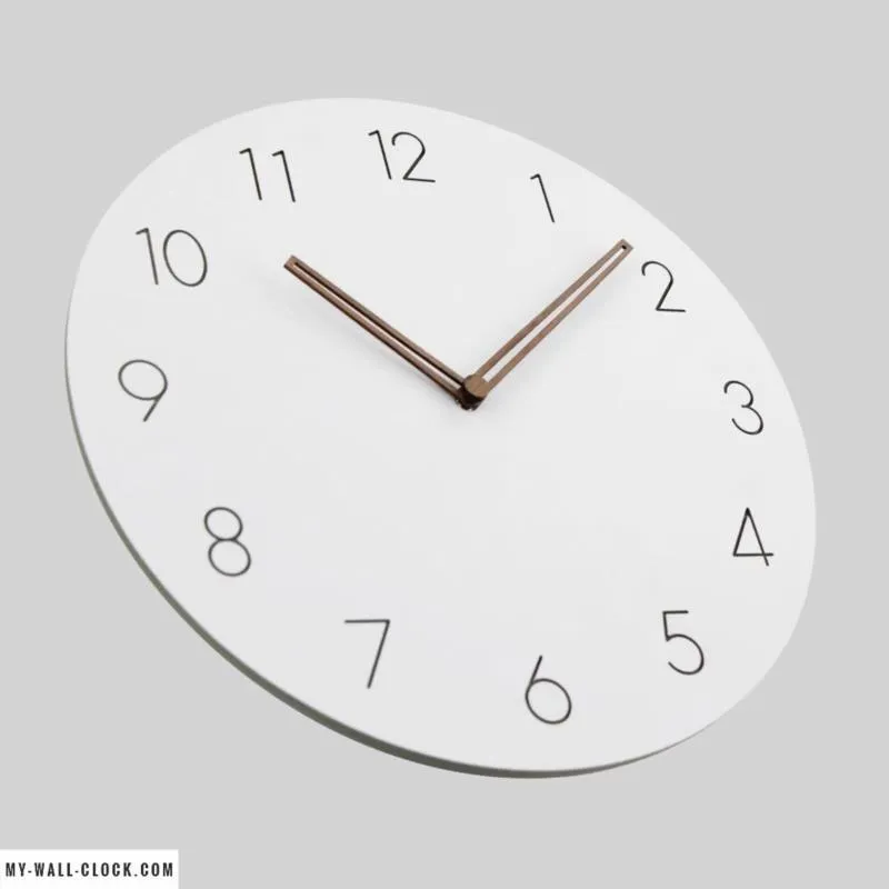 Clock Design Wood Natural White