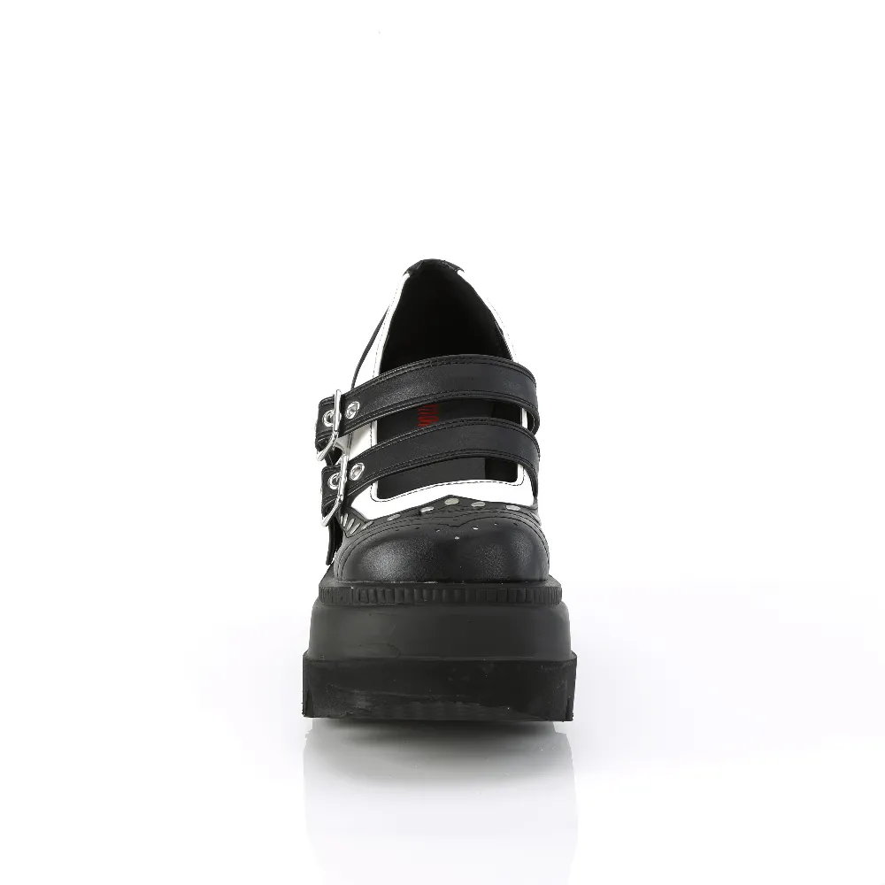 DEMONIA Women's Black and White Lolita Platform Shoes