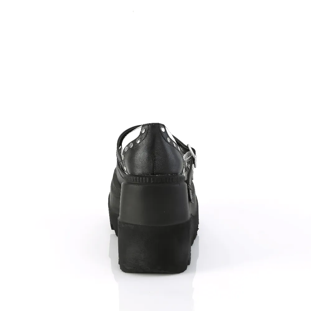 DEMONIA Women's Black and White Lolita Platform Shoes