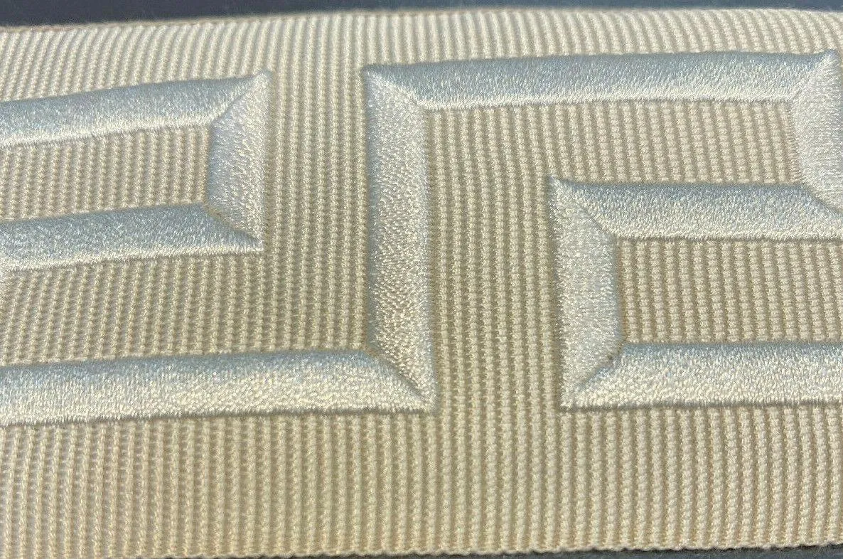 Embroidery Ivory Greek Key Trim Tape By The Yard