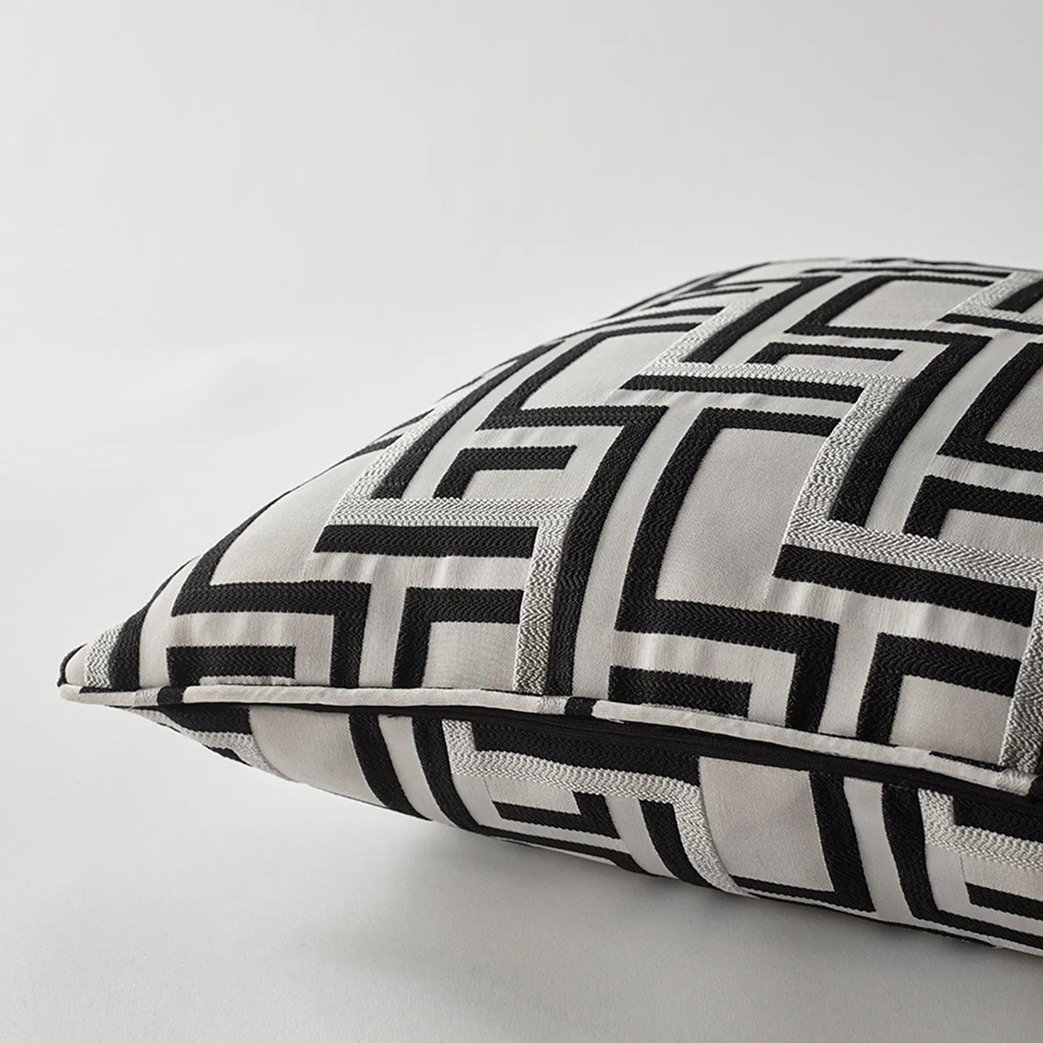 greg natale | forbes cushion | black   grey - DC