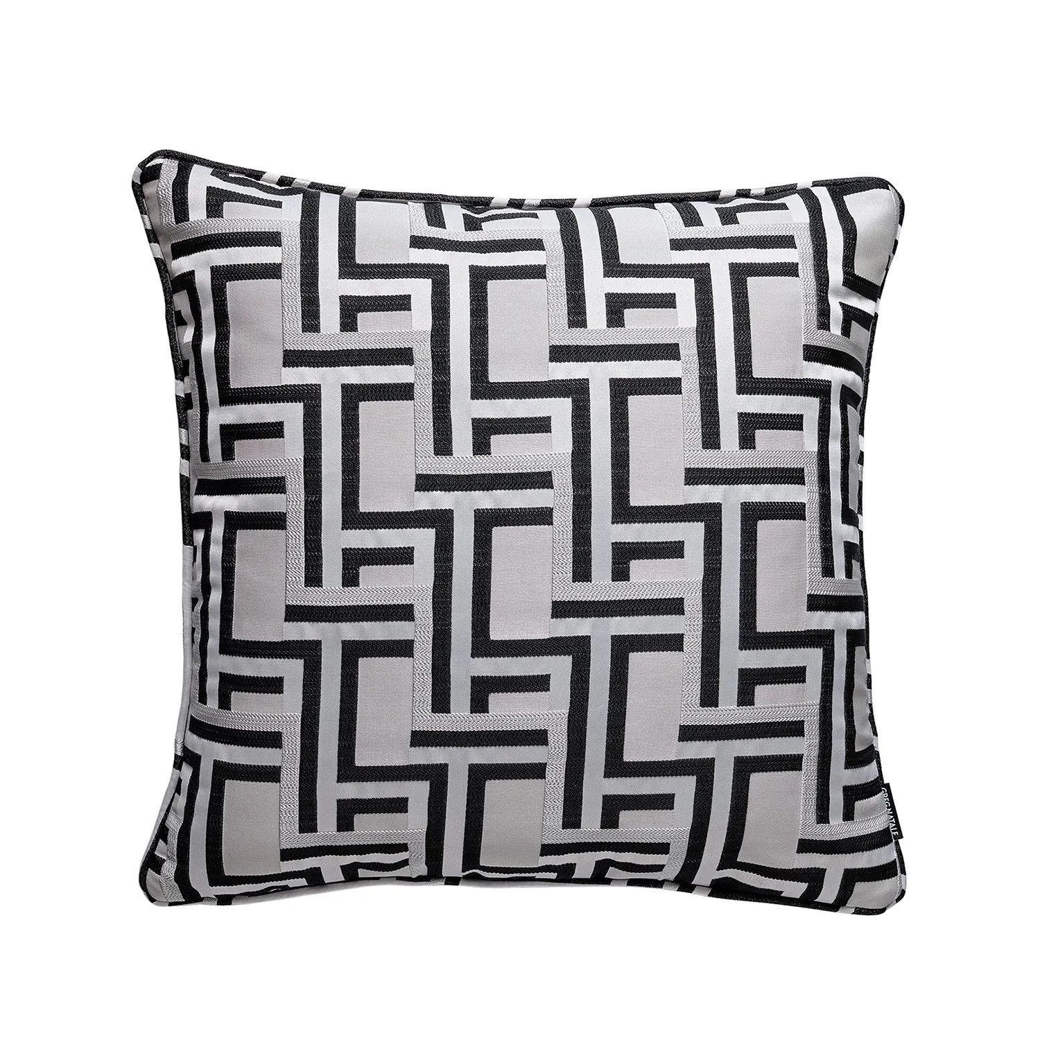 greg natale | forbes cushion | black   grey - DC
