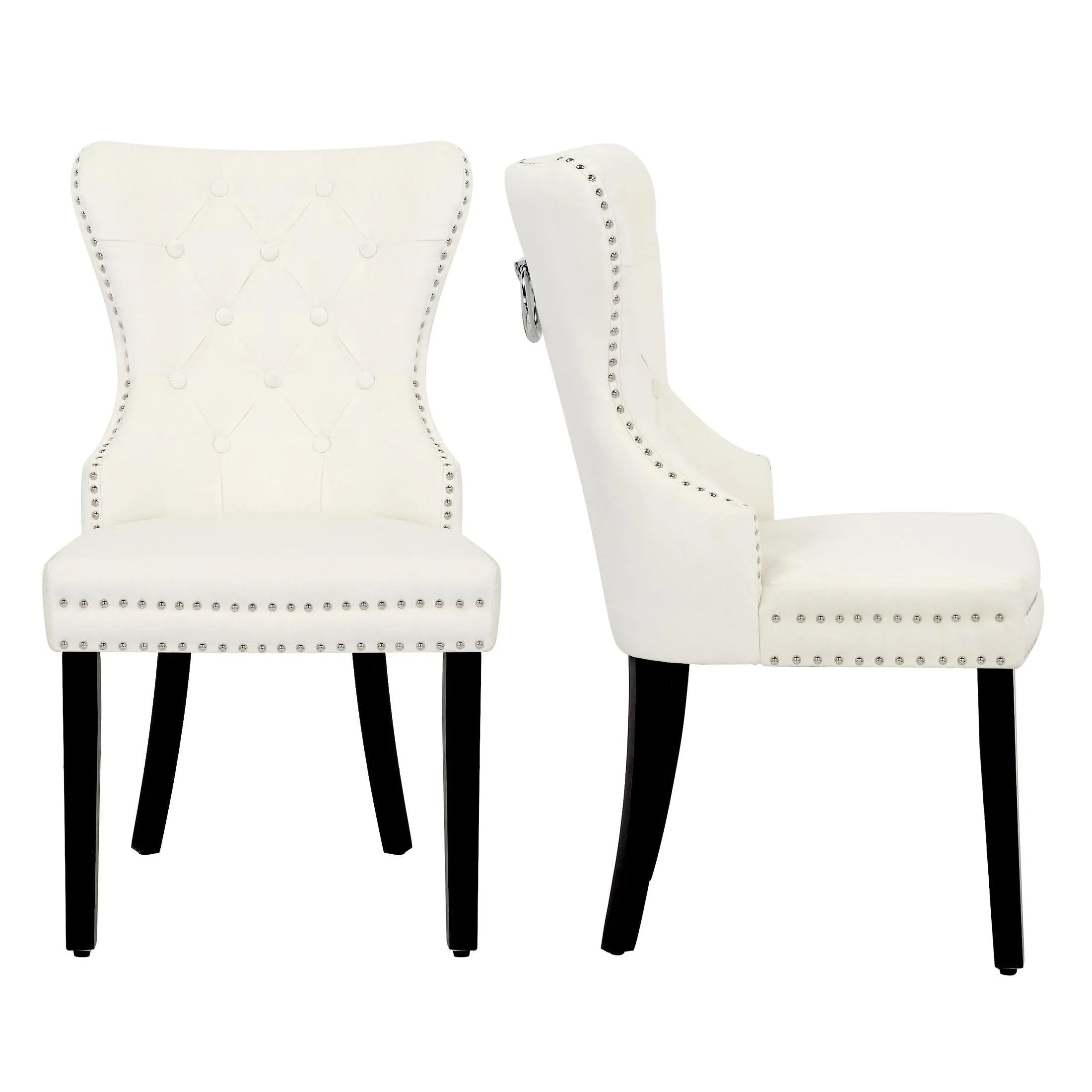 Hank Tufted Velvet Upholstered Dining Side Chair (Set of 2)