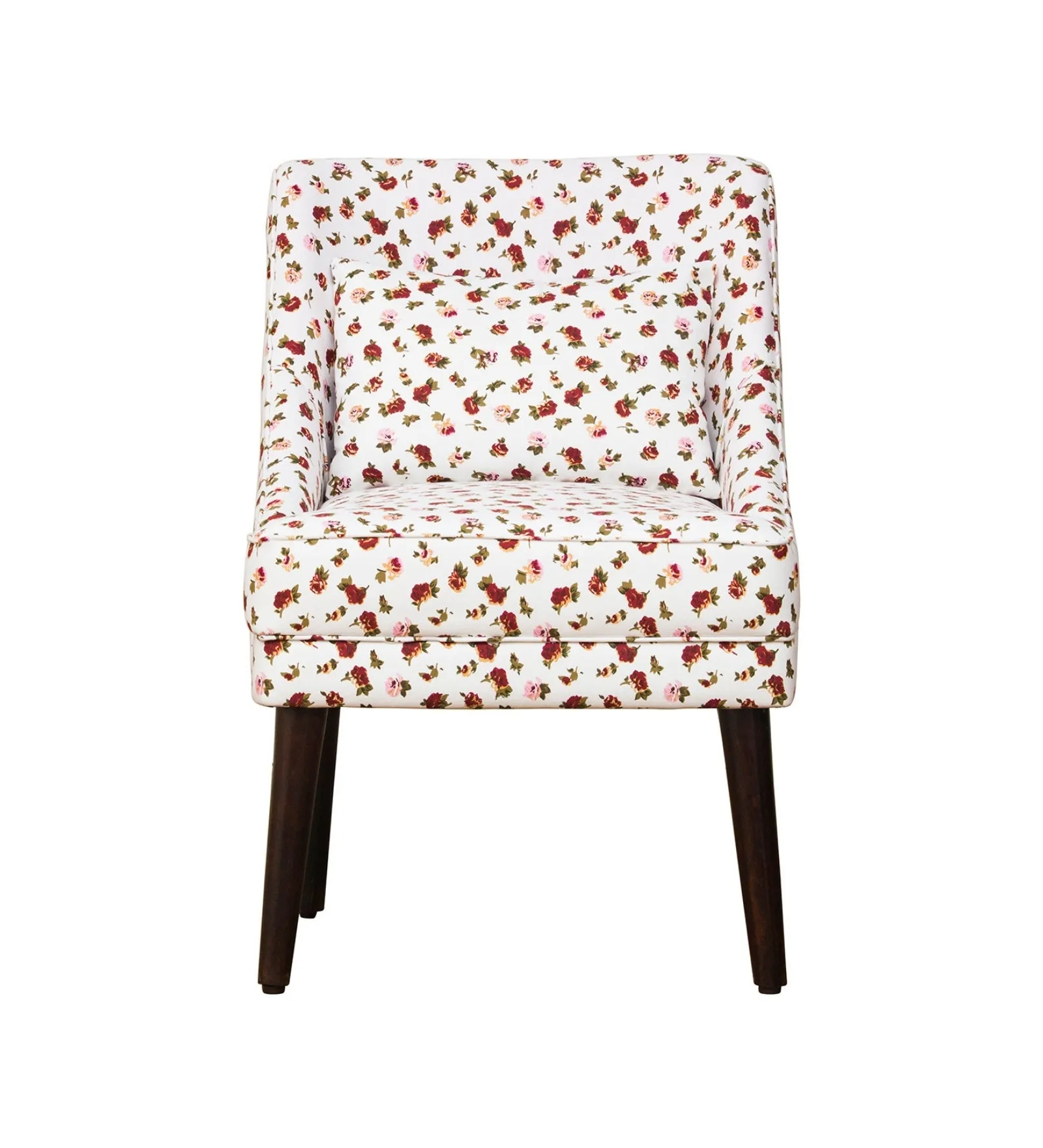 Moly Floral Print Fabric Accent Chair in Multi Colour