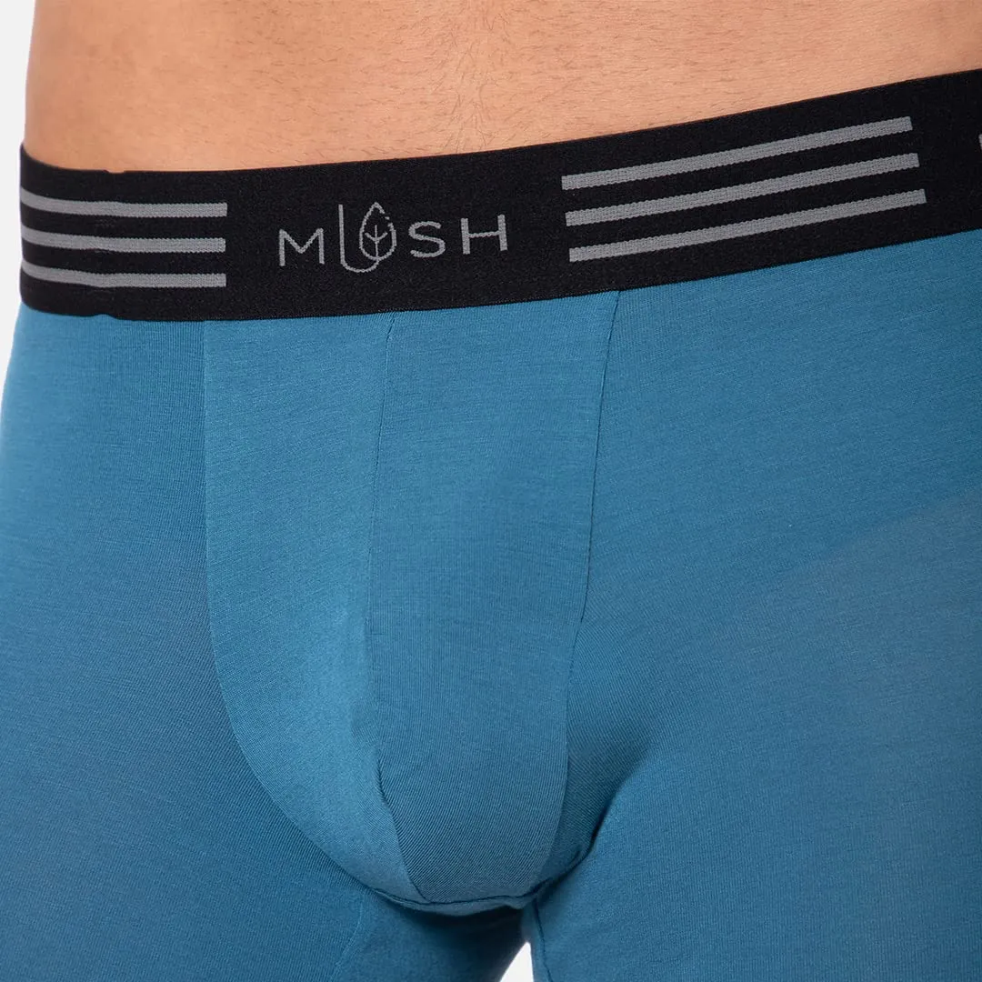 Mush Ultra Soft, Breathable, Feather Light Men's Bamboo Trunk || Naturally Anti-Odor and Anti-Microbial Bamboo Innerwear (XL, Blue)
