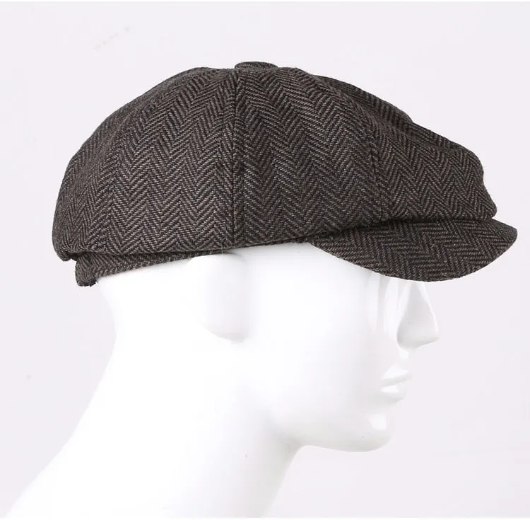 Newsboy Herringbone Cap