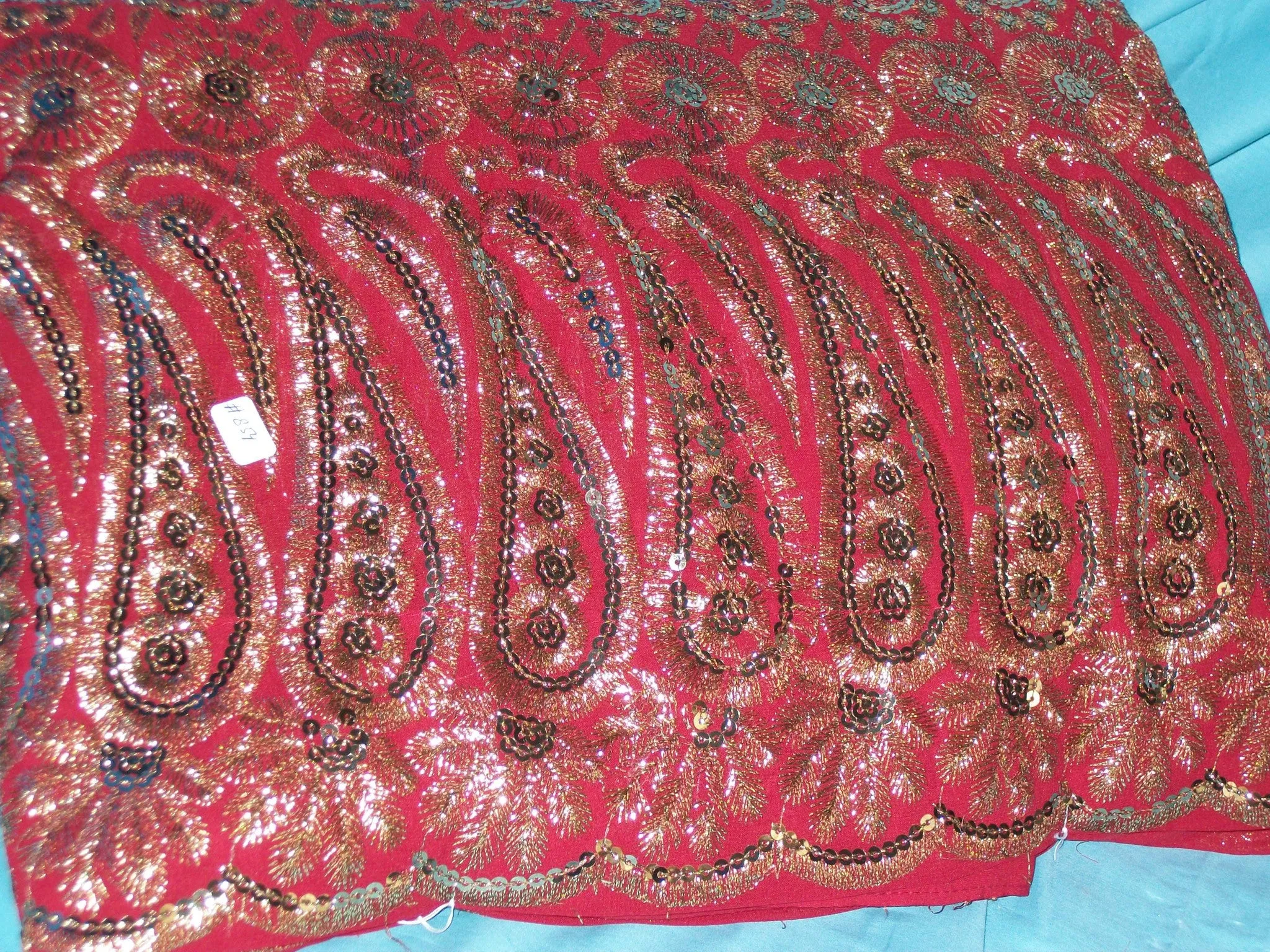 Saree Ghagra Red Chiffon