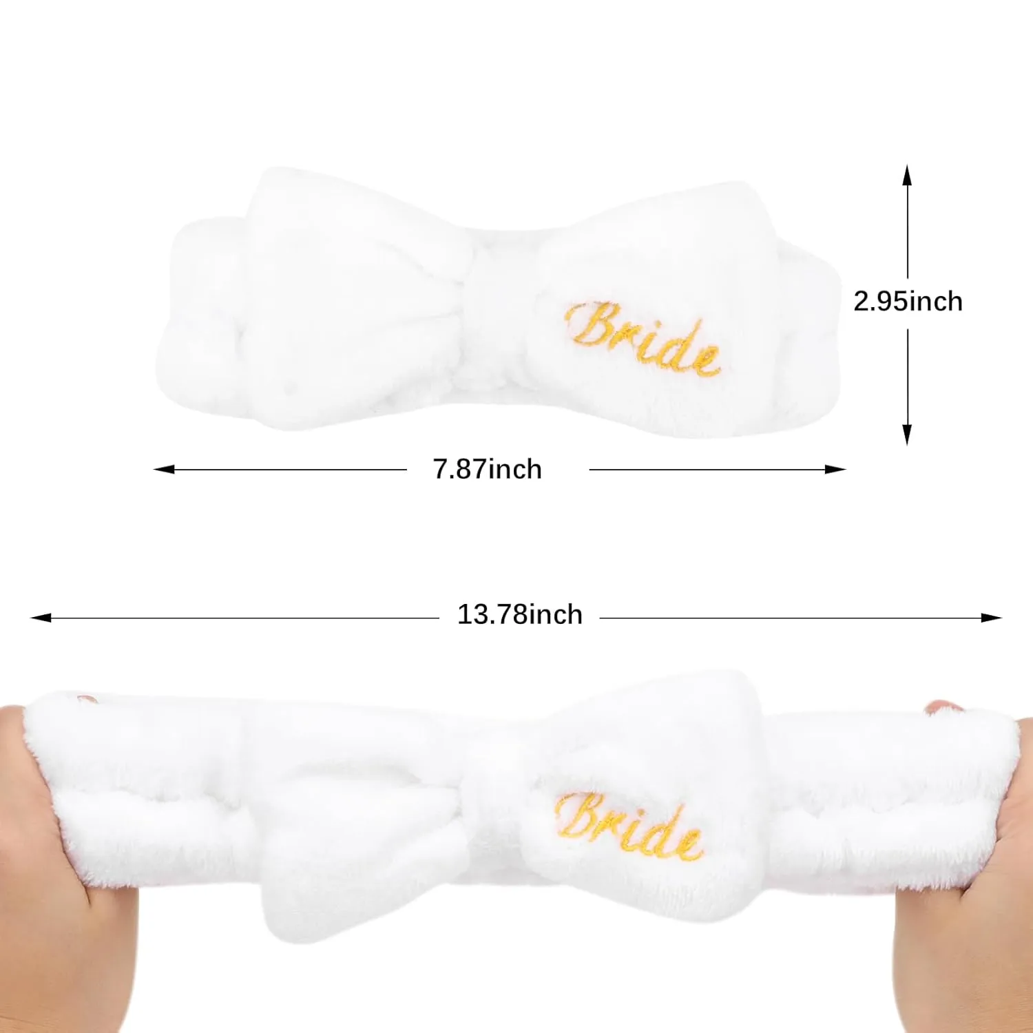 Semato Bachelorette Party Favor Set - Bride & Bridesmaid Spa Headbands (1 Bride   7 Blue)