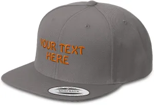 Snapback Hats for Men & Women Custom Personalized Text Flat Bill Baseball Cap