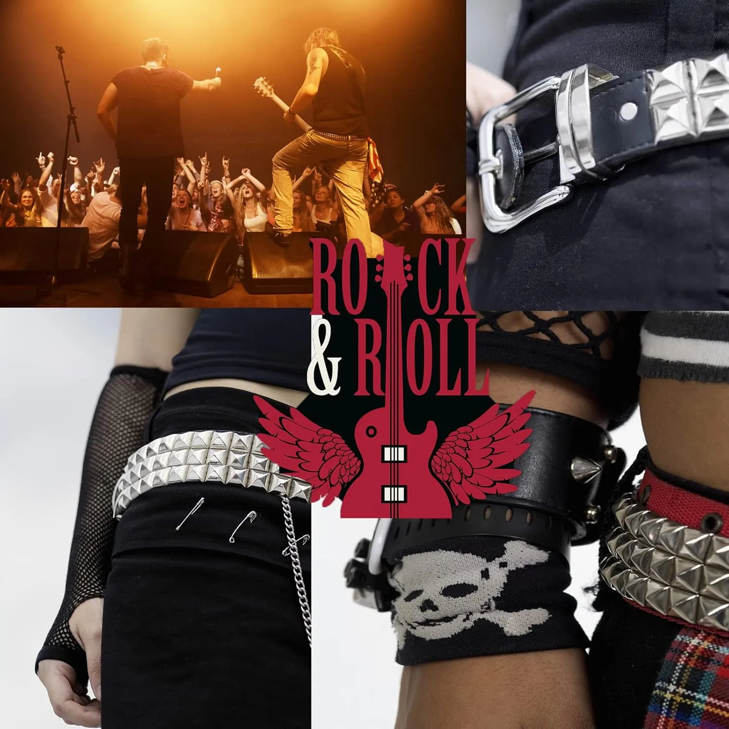 Studded Punk Y2K Goth Belt for Men or Women
