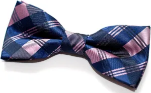 Tartan Plaid Patterns Woven Microfiber Pre-tied Bow Tie (4.5")