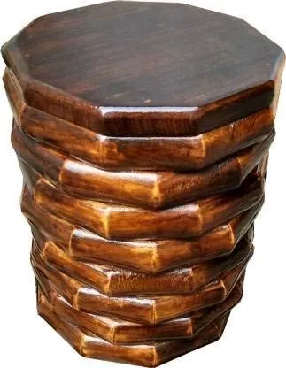 Wooden Small Stool Round Table Antique Style 1, 20 x 20 x 25(cm))